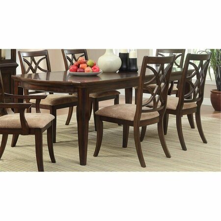 HOME ELEGANCE Keegan Dining Table Only in Rich Brown Cherry 2546-96